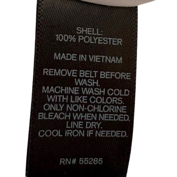 Express Chic Black & White Lightweight Striped-Down Dress - Picture 7 of 8